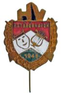 1948. "HV - Határőrnapok 1948" zománcozott bronz dalos kitűző (28x35mm) T:XF