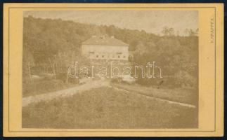 cca 1890-1900 Bad Gleichenberg (Ausztria), Stadt Pest szálló, keményhátú fotó Heinrich Krappek műterméből (Marburg an der Drau / Gleichenberg), 6,5x10,5 cm // cca 1890-1900 Bad Gleichenberg (Austria), Villa Stadt Pest, vintage photo from the studio of Heinrich Krappek (Marburg an der Drau / Gleichenberg), 6.5x10.5 cm