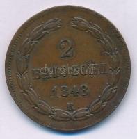 Olasz Államok / Pápai Államok 1848R 2b Cu "IX. Pius" T:VF, patina Italian States / Papal States 1848R 2 Baiocchi Cu "Pius IX" C:VF, patina Krause KM#1343