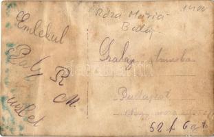 Budapest VI. Baly Róza Mária szűcs és szőrmeáru raktára, alapíttatott 1900. Alkalmazottak az üzlet e...