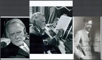 Kodály Zoltán (1882-1967) zeneszerzőről, eltérő időben készült felvételek, 3 db modern nagyítás, jelzés nélkül, 21x15 cm és 15x10 cm