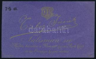 Törley Józs. és Tsa Budafok Talisman sec pezsgő címke, 7x12 cm