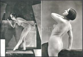 cca 1925 Stanislaus Walery akt felvételei, 2 db modern nagyítás, jelzés nélkül, 21x15 cm