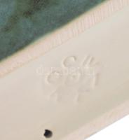 Gorka Géza iparművészeti pálinkás szett, jelzett, hibátlan, h: 33 cm