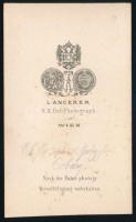 cca 1870 Joseph von Coburg viziktártya fotója