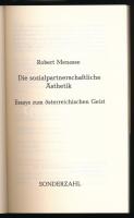 Robert Menasse: Die sozialpartnerschaftliche Ästhetik. Essays zum österreichischen Geist. Wien, 1990...