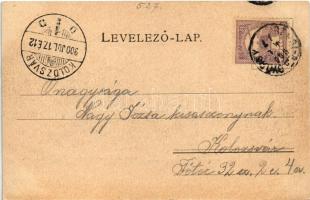 1900 Sepsiszentgyörgy, Sfantu Gheorghe; Római katolikus templom, Potsa park. Benkő M. kiadása / Cath...