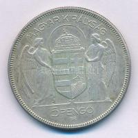 1930. 5P Ag "Horthy jobbra" hajas T:XF-VF, patina
Adamo P8