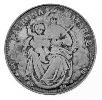 NSZK / Bajorország 1968. "Bajorország védőszentje 1868-1968 / Alfred Dick, Bajorország Államminisztere" jelzett Ag emlékérem tokban (8,02g/1.000/26mm) T:AU (eredetileg PP) lakkozva, patina  GFR / Bavaria 1968. "Patrona Bavariae 1868-1968 / Bayern Staatsminister Alfred Dick" hallmarked Ag medallion in case (8,02g/1.000/26mm) C:AU (originally PP) lacquered, patina