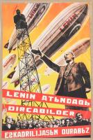 Lenint ábrázoló művészeti plakát. 30x40 cm