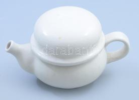 Iparművész teás kiöntő, szűrővel, jelzett, hibátlan, méret: 16x10 cm, m: 8,5 cm