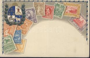 Set of stamps and coat of arms from Uruguay litho Emb.