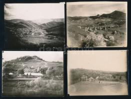 1939 Uzsok és Hajasd, Kárpátalja, 4 db fotó, 4,5×6 cm