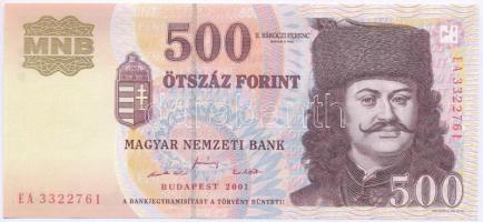 2001. 500Ft "EA 3322761" T:UNC,AU Hungary 2001. 500 Forint "EA 3322761" C:UNC,AU