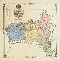 1922 "Harta Judeţului Fagaras. Intocmitáde de E. Reiber", Fogaras megye térképe, Összeállította E. Reiber, 1:200.000, Cluj/Kolozsvár, Minerva S.A.,(Lit. Baga), román nyelven, hajtott, lapszéli szakadásokkal, 39x45 cm
