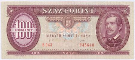 1995. 100Ft "B 043 045640" T:UNC,AU Hungary 1995. 100 Forint "B 043 045640" C:UNC,AU