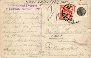 1927 Ungvár, Uzshorod, Uzhhorod, Uzhorod; I. Kereskedelmi Kiállítás megnyitó ünnepsége / I. Zivnoste...