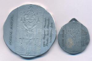 DN "Szent Arc - ILLUMINA DOMINE VULTUM TUUM SUPER NOS / Torinói lepel" ezüstözött fém emlé...