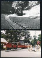 Magyarországi kisvasutak, 2 db későbbi nagyítás, 10×15 cm