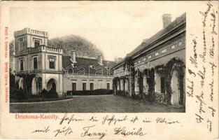 Drétoma, Drietoma, Drithoma; Rakovszky-Chorinsky kastély. Feitl S. kiadása, Brück Gyula felvétele / castle (fl)