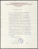 1944 Jánszky Béla (1884-1945) építész, szakíró, a Lechner Ödön Társaság ügyvezető elnökének levélter...