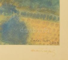 Zalai Tóth János (1899-1978): Balatongyöröki panoráma, (1927?). Akvarell, ceruza, papír, jelzett. Üv...
