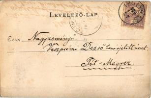 1900 Ipolyság, Sahy; római katolikus templom. Kanyó Antal kiadása / Roman Catholic church (r)