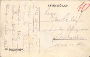 1914 Mezőlaborc, Medzilaborce; indóház, vasútállomás. Rubin Lipót kiadása / railway station (fl)