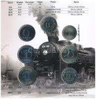 2024. 5Ft-200Ft (7xklf), közte 100Ft "Magyar Nemzeti Bank", "100 éves a 424-es gőzmoz...