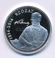 Csontos Attila 2016. "Szózat emlékérem" jelzett Ag emlékérem kapszulában, tanúsítvánnyal (10g/0.999/30mm) T:PP
