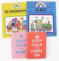 Vegyes könyvtétel, 4 db: 2 db A Little Owl Book: ABC, The Gingerbread Man, valamint: Keep Calm and Carry On, Keep Calm for Mums.