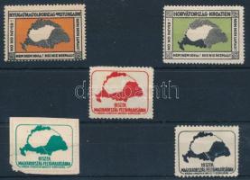 1920 5 db klf irredenta levélzáró