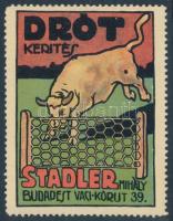 1908 Drót kerítés Stadler Mihály levélzáró (Balázs 251.03. R)