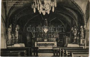 Fogaras, Fagaras; XIV. századbeli várkápolna, belső. Fleissig Jakab és fia kiadása / Schlosskapelle / castle chapel, interior (EK)
