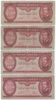 1949. 100Ft (8x) mind különféle sorozatszámmal "B 218 - B 907" között T:F,VG
Adamo F28