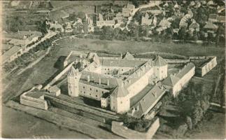 1926 Fogaras, Fagaras; Fagarasul vazut din Aeroplan. Editura Hatiegan / vár, légifotó / castle, aerial view (EK)