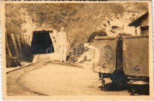 Homokterenye (Mátraterenye), Sugár féle szénbánya bejárata, bányavasút, iparvasút. photo (non PC)