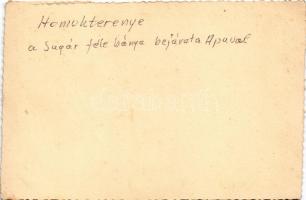 Homokterenye (Mátraterenye), Sugár féle szénbánya bejárata, bányavasút, iparvasút. photo (non PC)