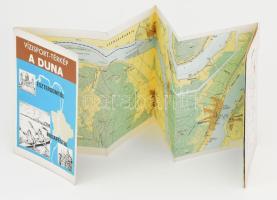 1975 A Duna Esztergomtól Budapestig, vízisport-térkép, 21×135 cm