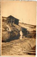 Homokterenye (Mátraterenye), Sugár féle szénbánya, bányavasút, iparvasút. photo (non PC) (vágott / cut)