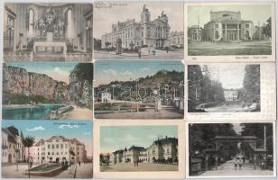 Kb. 60 db RÉGI Erdély város képeslap, vegyes minőségben