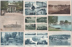Kb. 65 db RÉGI Balaton képeslap, közte: vasútállomások, vegyes minőségben