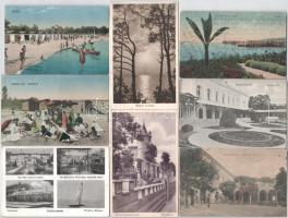 Kb. 65 db RÉGI Balaton képeslap, közte: vasútállomások, vegyes minőségben