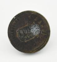 Aradi pecsétnyomó "II. aradi anyakönyvi kerület" feliratos magyar címeres pecsétnyomó, a korona rész becinezve. d: 35 mm