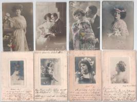 Kb. 68 db RÉGI hölgyek és párok képeslap vegyes minőségben