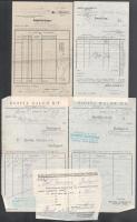 cca 1943 Malomiparral kapcsolatos számlák, 8 db