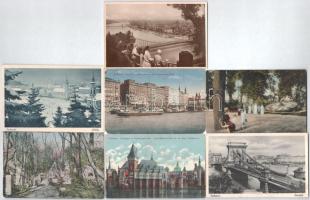 Kb. 87 db RÉGI Budapest város képeslap vegyes minőségben