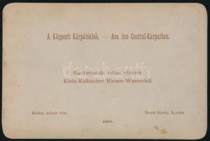 1891 Kis-tarpataki óriási vízesés, Központi-Kárpátok, keményhátú fotó Divald Károly eperjesi műtermé...