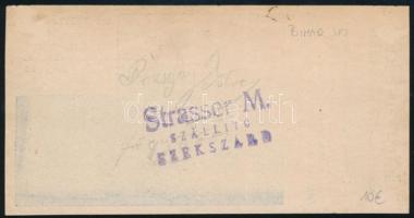 Eigner Ede úri divat- és cipőüzlete Nagyvárad számolócédula