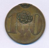 Németország DN 100pf brass "OP" + "Waldschanke Hellerau" beütéssel "Werth-M...